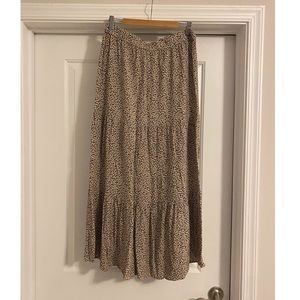 Leopard print maxi skirt